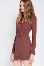 Load image into Gallery viewer, RUTCHED LONG SLEEVE DRESS