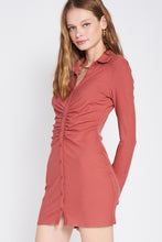 Load image into Gallery viewer, RUTCHED LONG SLEEVE DRESS