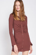 Load image into Gallery viewer, RUTCHED LONG SLEEVE DRESS