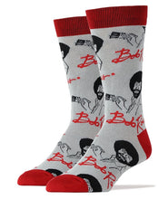 Load image into Gallery viewer, It&#39;s Bob Ross - Men&#39;s Cotton Crew Funny Socks