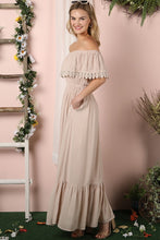 Load image into Gallery viewer, Off the Shoulder Flowy Maxi Dress