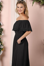 Load image into Gallery viewer, Off the Shoulder Flowy Maxi Dress