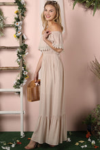 Load image into Gallery viewer, Off the Shoulder Flowy Maxi Dress