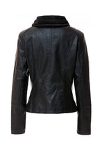 Load image into Gallery viewer, Women&#39;s Hood PU Leather Jacket