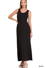 Load image into Gallery viewer, SLEEVESS FLARED SCOOP NECK MAXI DRESS