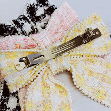 Load image into Gallery viewer, Soft Tweed Bow Hair Clip