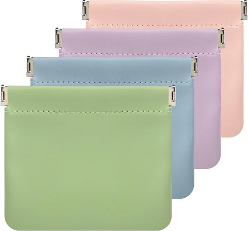 Pouchic Snap Closure Leather Organizer Pouch, 4 PCS