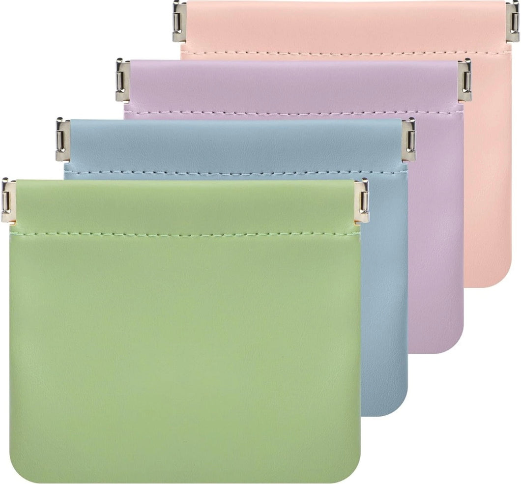 Pouchic Snap Closure Leather Organizer Pouch, 4 PCS