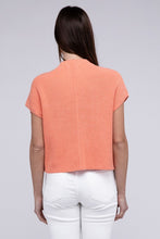 Load image into Gallery viewer, Mock Neck Short Sleeve Cropped Sweater