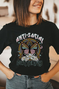 Anti-Social Butterfly Graphic Tee