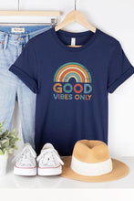 Load image into Gallery viewer, Good Vibes Only Rainbow Graphic Tee