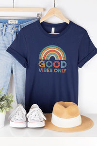 Good Vibes Only Rainbow Graphic Tee