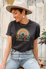 Load image into Gallery viewer, Good Vibes Only Rainbow Graphic Tee