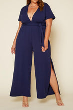 Load image into Gallery viewer, Plus Size Side Slit Jumpsuit