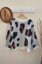 Load image into Gallery viewer, Cheetah Round Neck Knit Sweater
