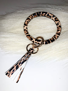 Leopard Print Key Ring Bracelet - Accents Dallas