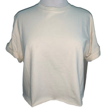 Load image into Gallery viewer, Ivory crop tshirt crop shirt 