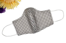 Load image into Gallery viewer, Grey Plaid Face Mask - Accents Dallas