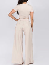 Load image into Gallery viewer, Crop Top Flare Pants Set - Accents Dallas