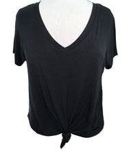 Load image into Gallery viewer, Soft comfy black v neck tee 