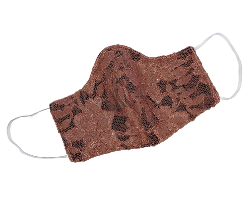 Rust Glitter Floral Face Mask - Accents Dallas