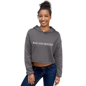 Bad And Boujee Crop Hoodie - Accents Dallas