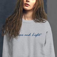 Load image into Gallery viewer, Love and Light Evil Eye Unisex Sweatshirt